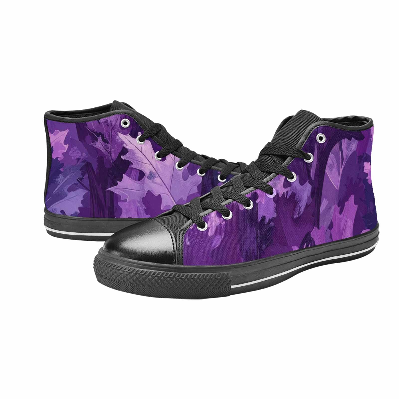 WOMEN'S Military Camouflage Blotch High Top Canvas Wallpaper Art Custom Sneakers