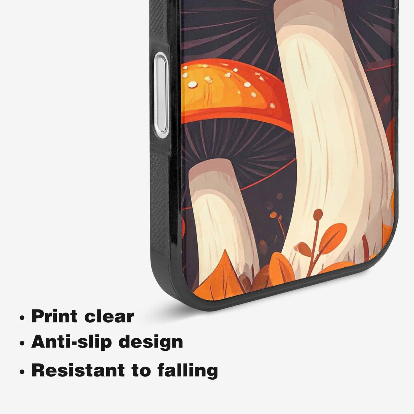iPhone 16 Plus Case — Bold Autumn Mushroom Bold Autumn Mushroom, Custom Art Phone Cover
