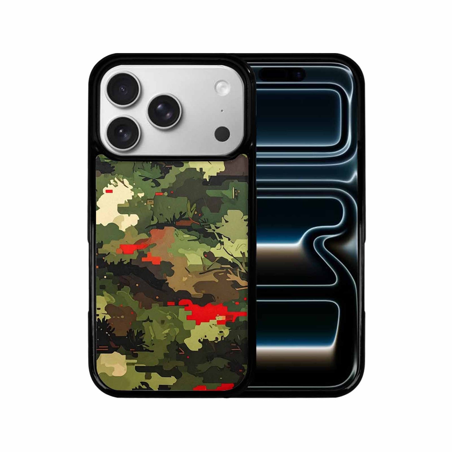 iPhone 17 Pro Case — Small Military Camouflage Blotch Pattern Camo, Custom Print Case Cover