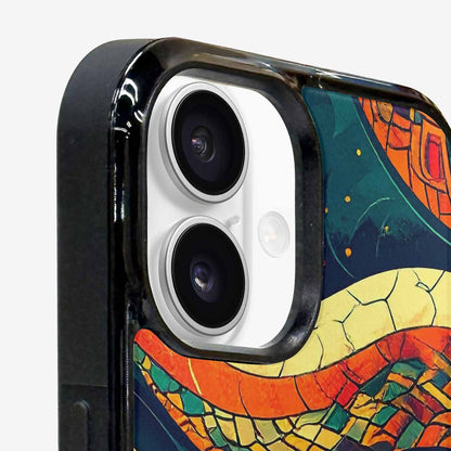 iPhone 16 Plus Case — Hippie Serpent Pulse, Unique Phone Case Design