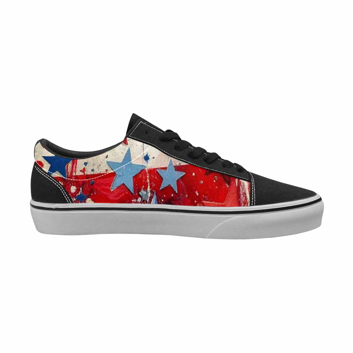 MEN'S Patriotic Canvas Personalized Kaleidoscope Custom Streetwear Shoes
