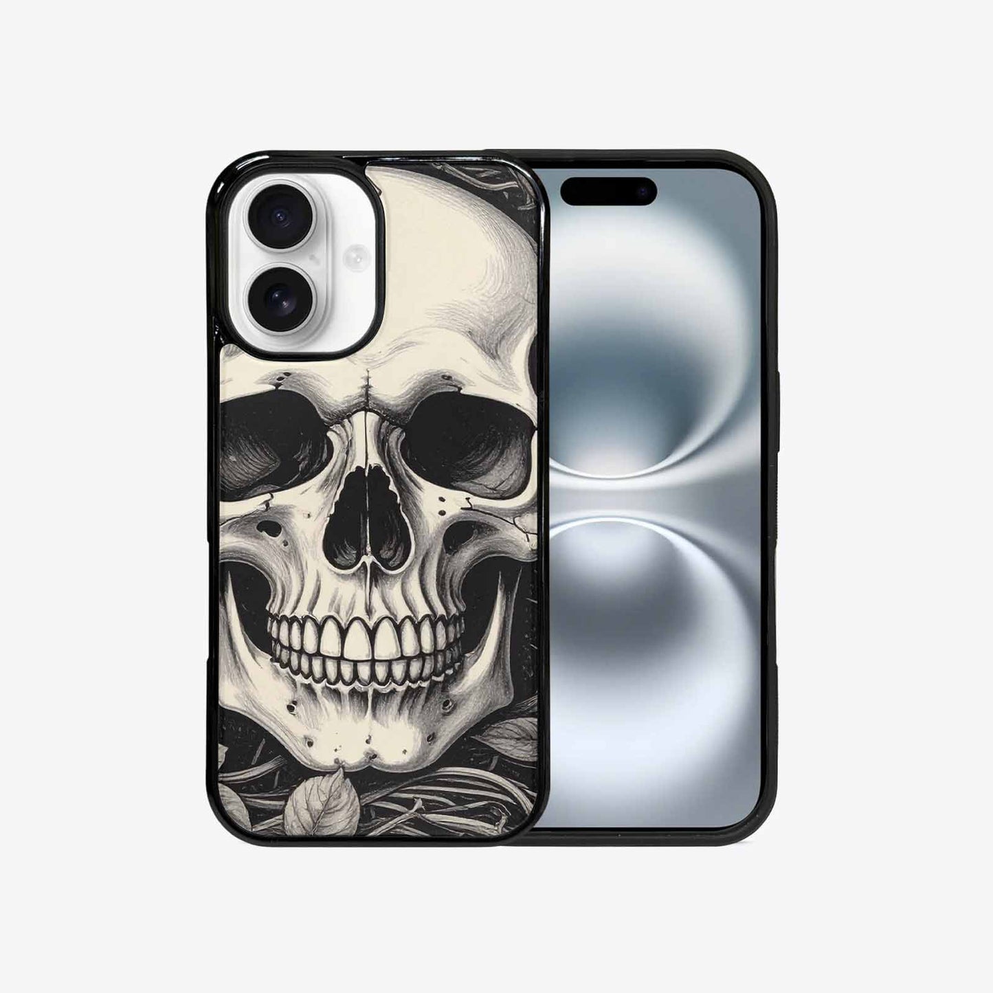 iPhone 16 Case — 20 Skulls Overlapping Seamless Tileable Pattern, Original Design Phone Case