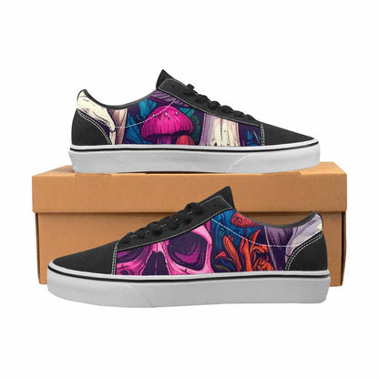 WOMEN'S Mushroom Skull Canvas Lace-Up Dark Academia Custom Shoes