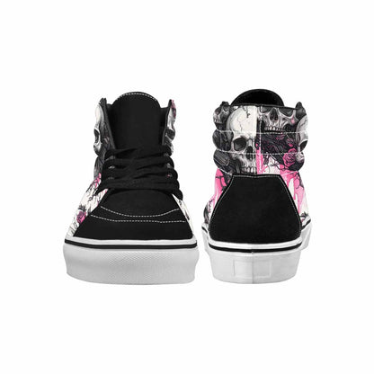 MEN'S Skull Roses High Top Canvas Surreal Custom Shoes