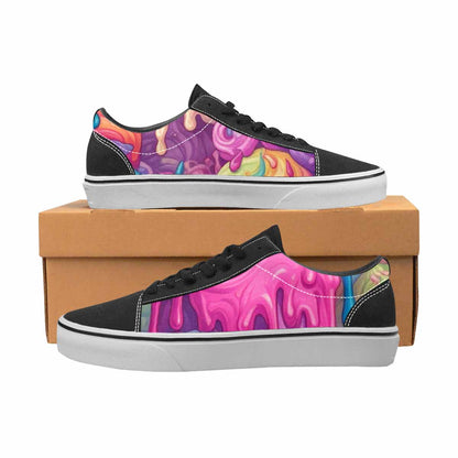MEN'S Melting Icecream Monster Cherry Canvas Lace-Up Aesthetic Shoes