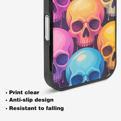 iPhone 16 Case — Dripping Candy Skulls, Custom Designed Case Cover