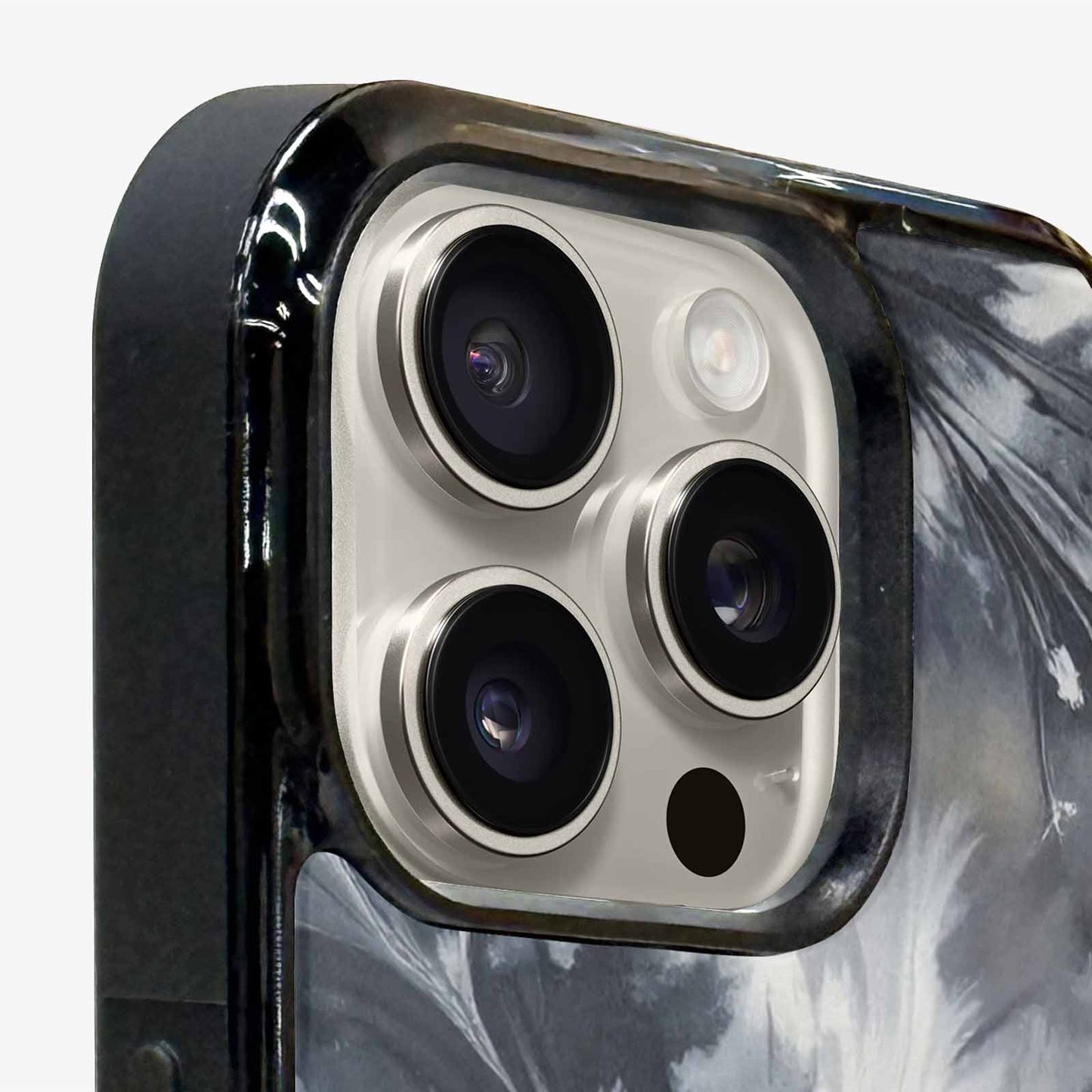 iPhone 16 Pro Max Case — Tie Dye Black And Gray Blended, Custom Art Phone Cover