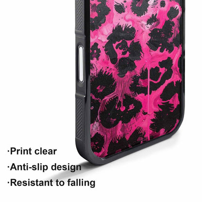 iPhone 17 Pro Max Case — Black &amp; Pink Ink Animal Print, Custom Made Phone Cover