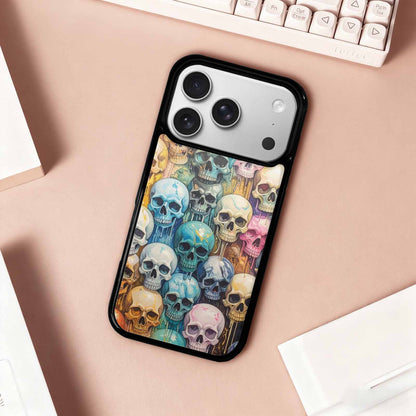 iPhone 17 Pro Case — Skulls Marbleskulls Pattern Kyq Gothic Skulls, Personalized Phone Case