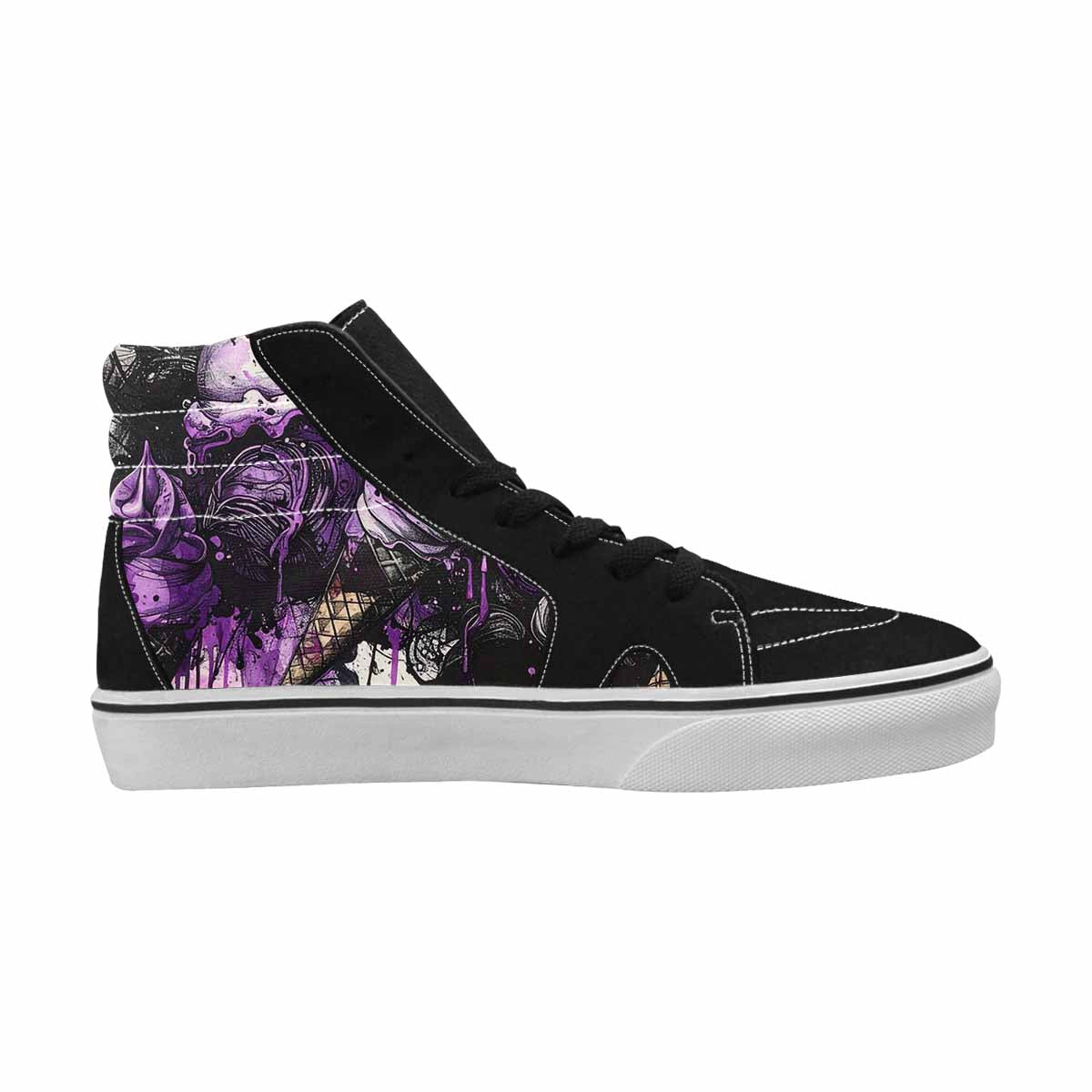 MEN'S Ice Cream Motif High Top Canvas Cottagecore Custom Sneakers