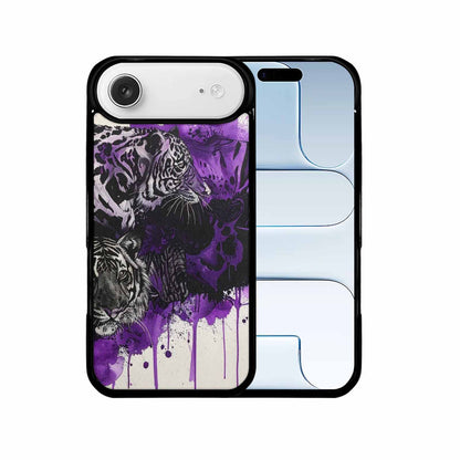 iPhone 17 Air Case — Black Purple Ink Animal Print Animal, Custom Made Phone Cover