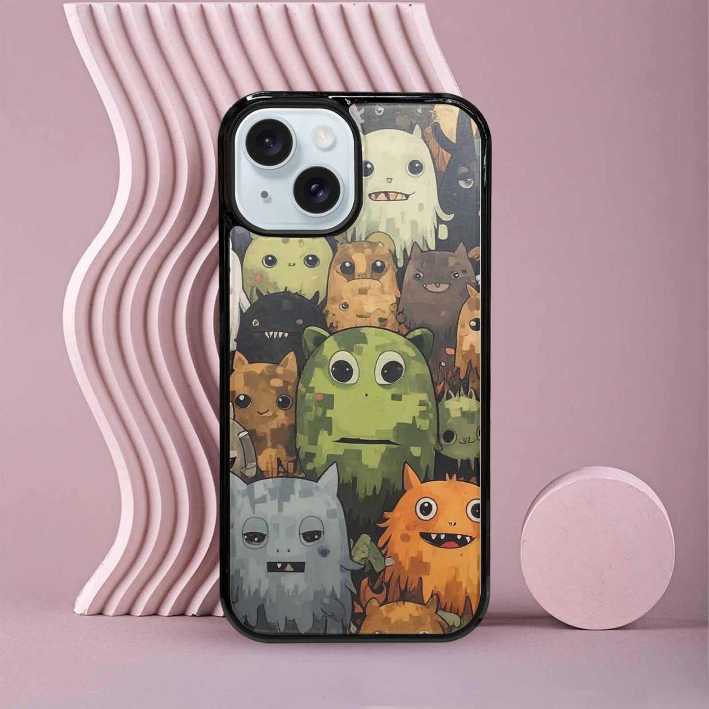 iPhone 15 Case — Monsters Camomonsters Pattern 6oy Personalized Phone, Custom Made Phone Cover