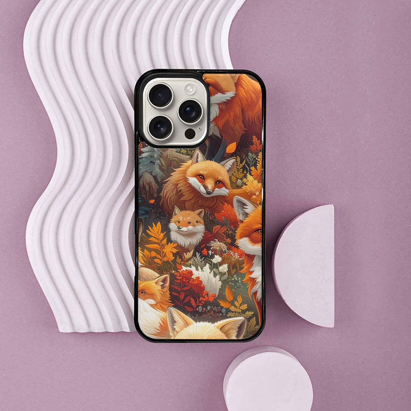 iPhone 16 Pro Max Case — Fox Forest Fox Forest Pattern Hundreds, Unique Phone Case Design
