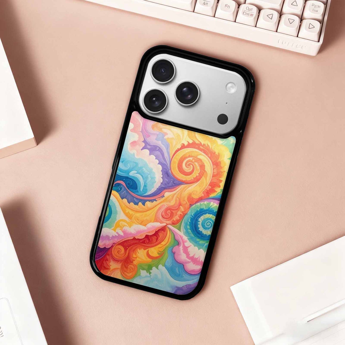 iPhone 17 Pro Case — Tie Dye Swirls Tie Dye Tie, Original Design Phone Case