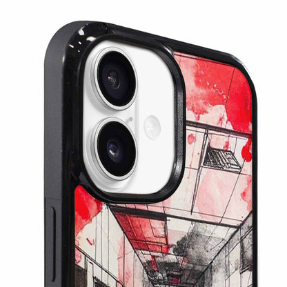 iPhone 17 Case — Black &amp; Red Ink Galaxy Space, Original Design Phone Case