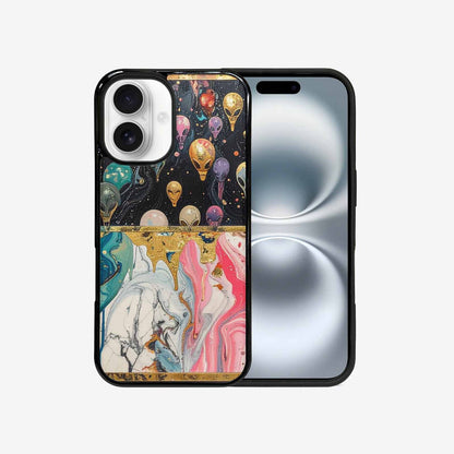 iPhone 16 Case — Aliens Marblealiens Pattern Cyi, Original Design Phone Case