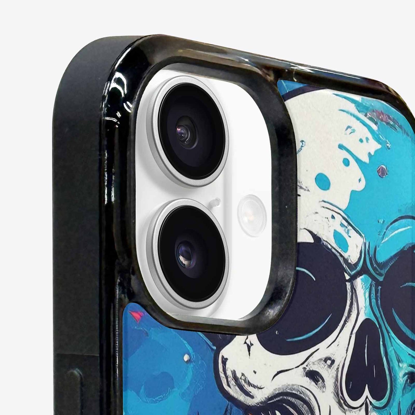 iPhone 16 Plus Case — Graffiti Skull Art Seamless Pattern Vibrant, Custom Art Phone Cover