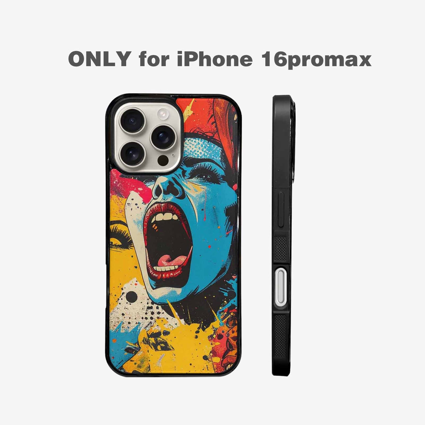 iPhone 16 Pro Max Case — Comic Book Scream Comic Book Scream, Custom Art Phone Cover