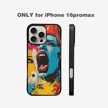 iPhone 16 Pro Max Case — Comic Book Scream Comic Book Scream, Custom Art Phone Cover