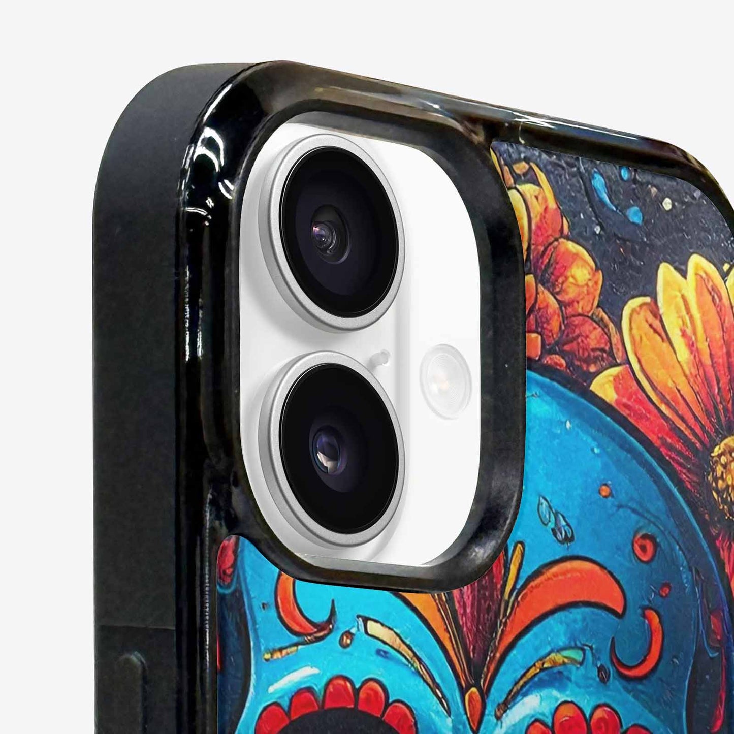 iPhone 16 Case — Graffiti Skull Art Seamless Pattern Vibrant, Custom Made Phone Cover