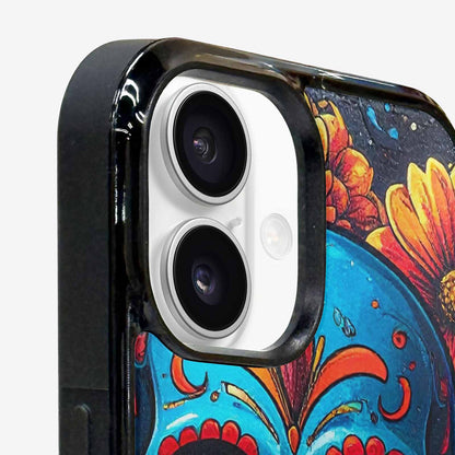 iPhone 16 Case — Graffiti Skull Art Seamless Pattern Vibrant, Custom Made Phone Cover