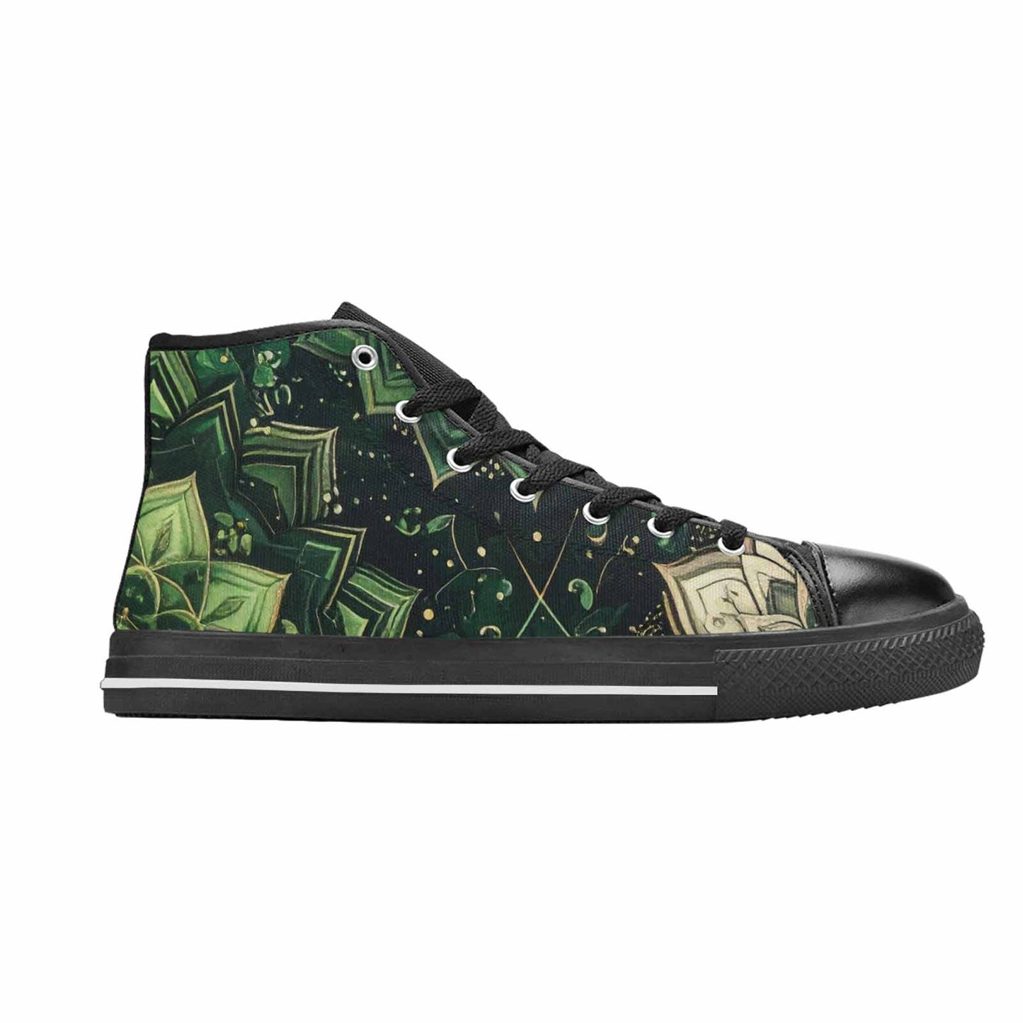 WOMEN'S Mandala High Top Canvas Wallpaper Art Sneakers