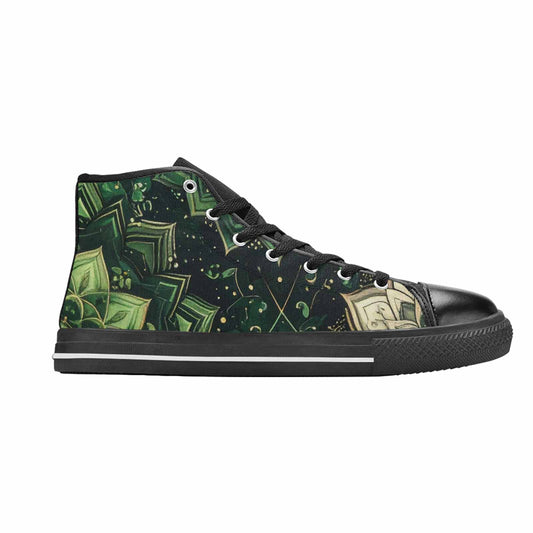 WOMEN'S Mandala High Top Canvas Wallpaper Art Sneakers