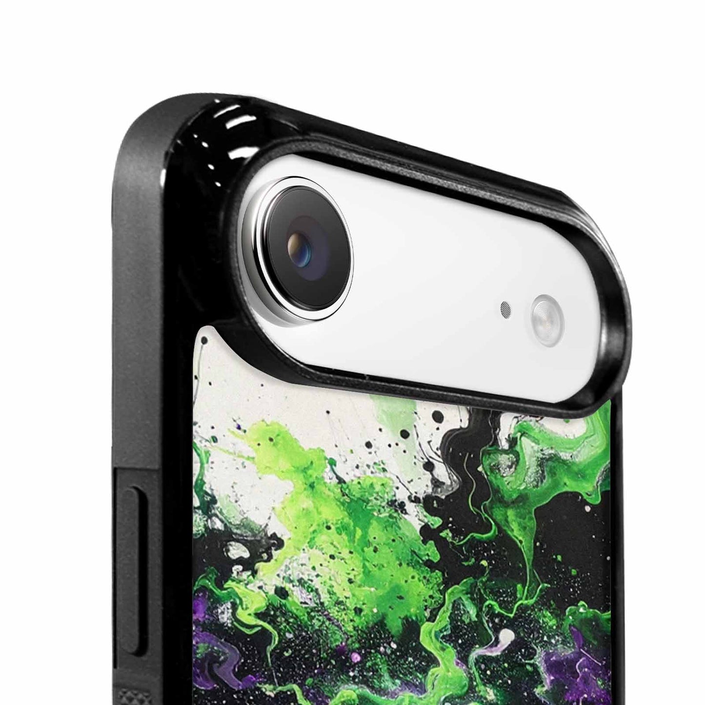 iPhone 17 Air Case — Black Green Ink Galaxy Nebula Galaxy, Personalized Phone Case