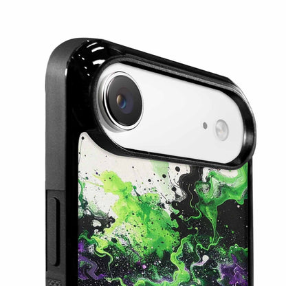 iPhone 17 Air Case — Black Green Ink Galaxy Nebula Galaxy, Personalized Phone Case