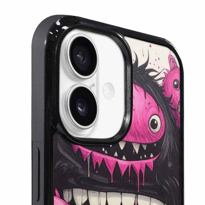 iPhone 17 Case — Black &amp; Pink Ink Cartoon Cute, Custom Designed Case Cover