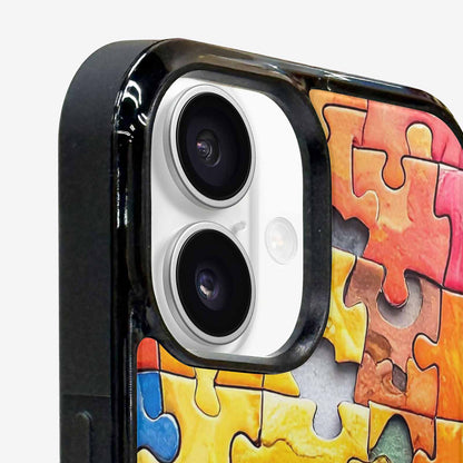iPhone 16 Case — Autism Puzzle Pieces Puzzle Piece Pattern, Custom Phone Case