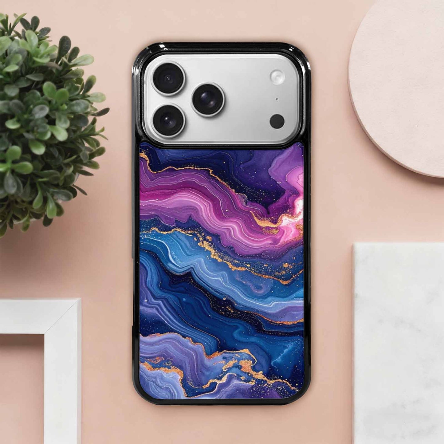 iPhone 17 Pro Max Case — Marble Galaxy, Custom Made Phone Cover