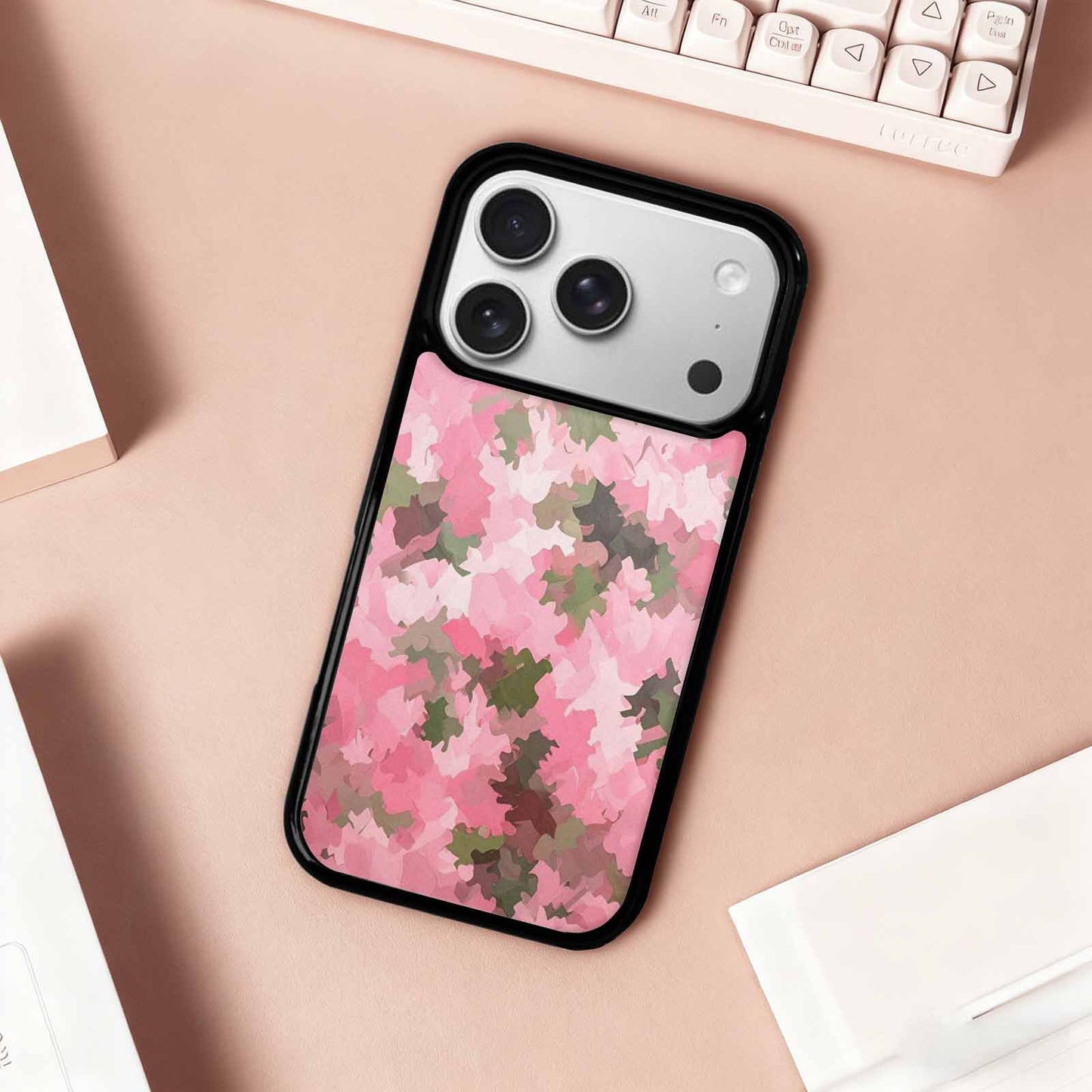 iPhone 17 Pro Case — Small Military Camouflage Blotch Pattern Camo, Custom Designed Case Cover