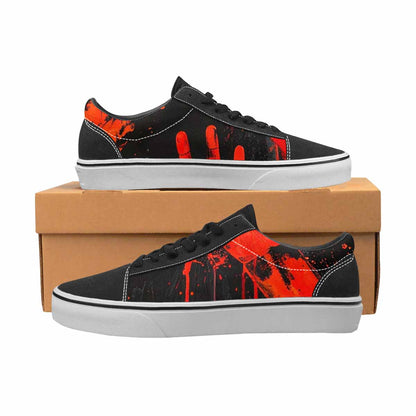 MEN'S Halloween Splatter Handprint Canvas Lace-Up Wallpaper Art Sneakers