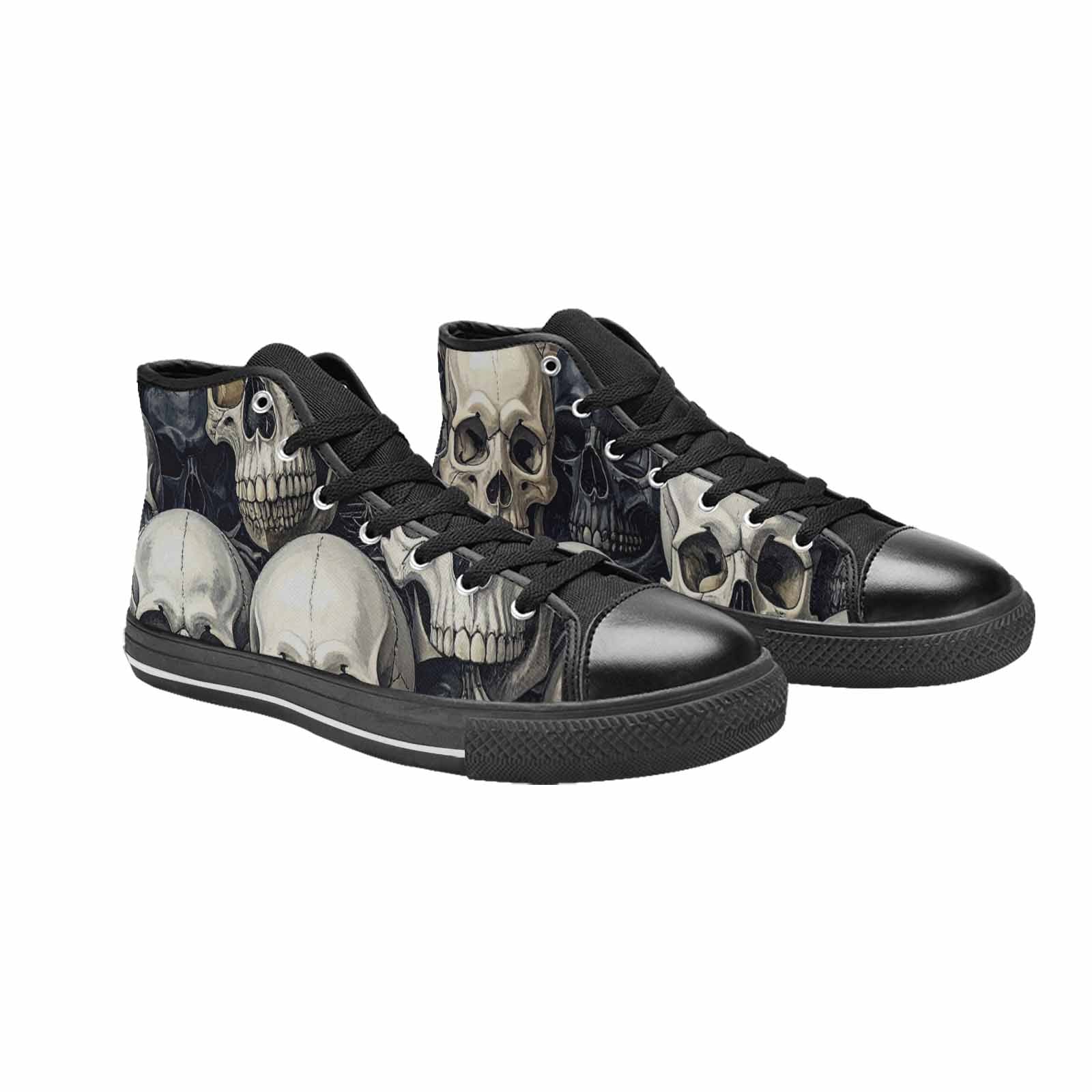 WOMEN'S Skulls - Classic High Top Canvas Neon Fantasy Custom Shoes