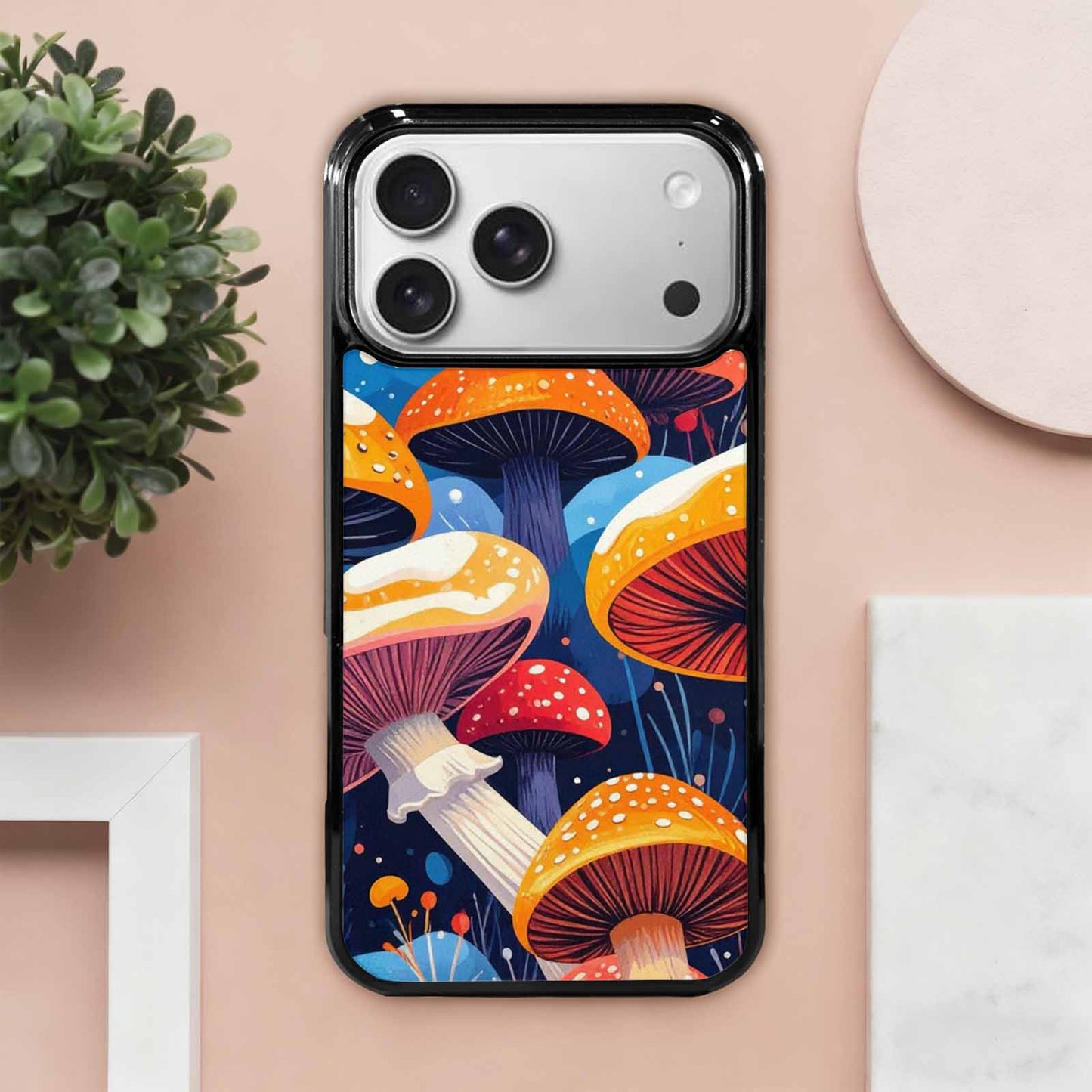 iPhone 17 Pro Max Case — Vivid Winter Mushroom Cartoon Cute, Unique Phone Case Design
