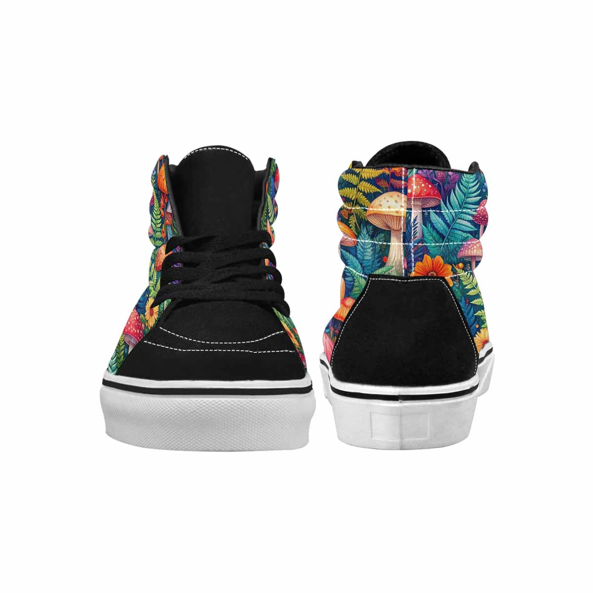 MEN'S Mushrooms  Botanical Mushrooms High Top Canvas Surreal Shoes