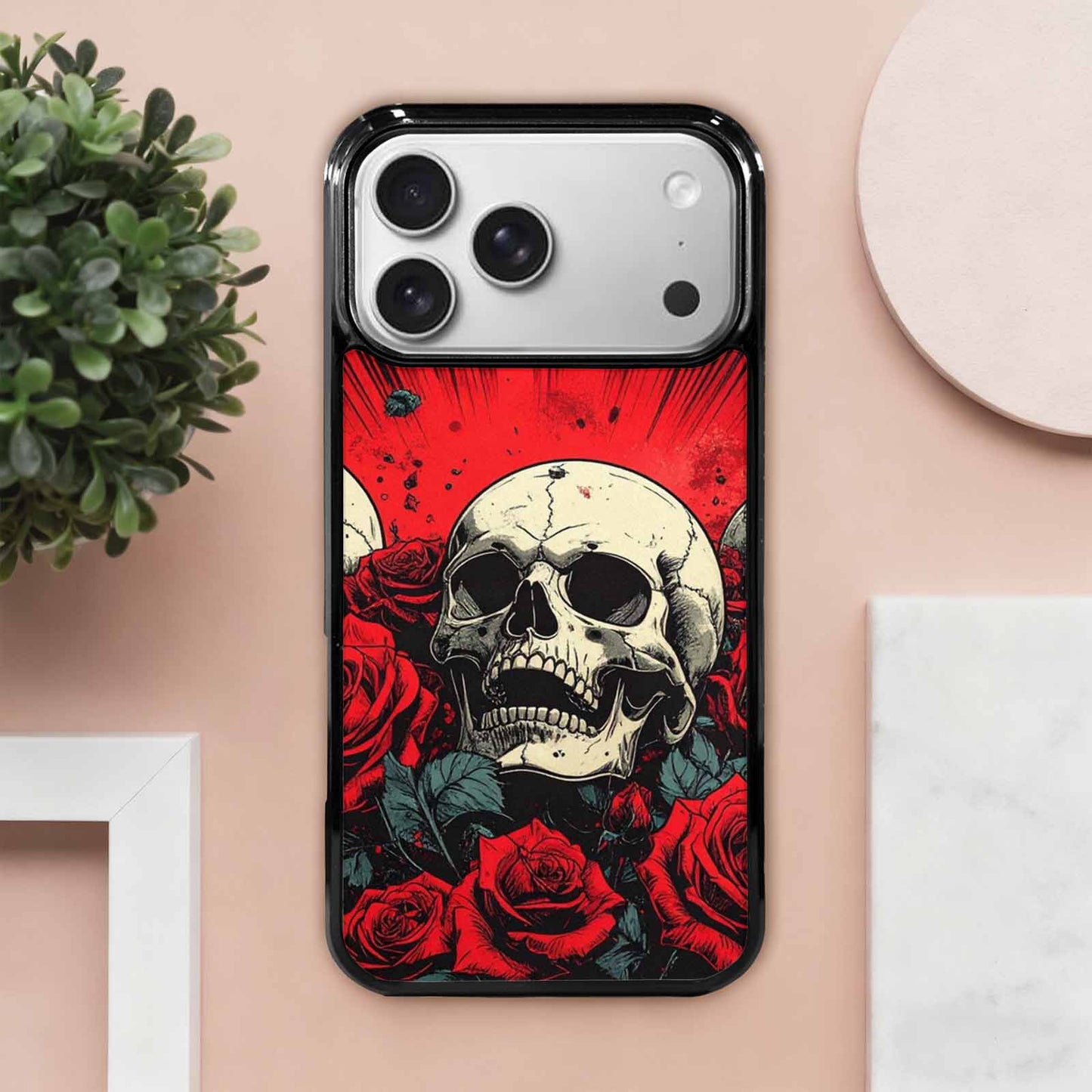 iPhone 17 Pro Max Case — Skull Dark Art Gothic Print Gothic, Custom Printed Phone Case