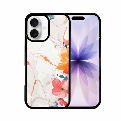iPhone 17 Case — Marble Floral, Custom Art Phone Cover