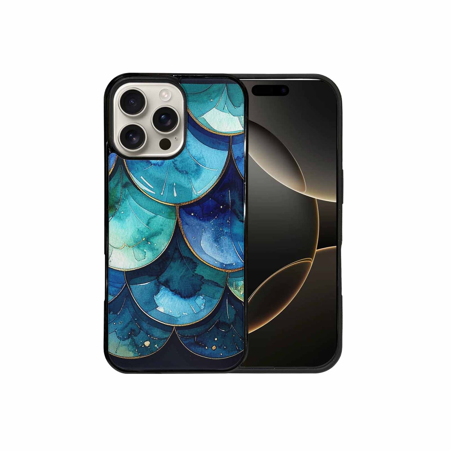 iPhone 16 Pro Max Case — Mermaid Scale Art Pattern, Personalized Phone Case