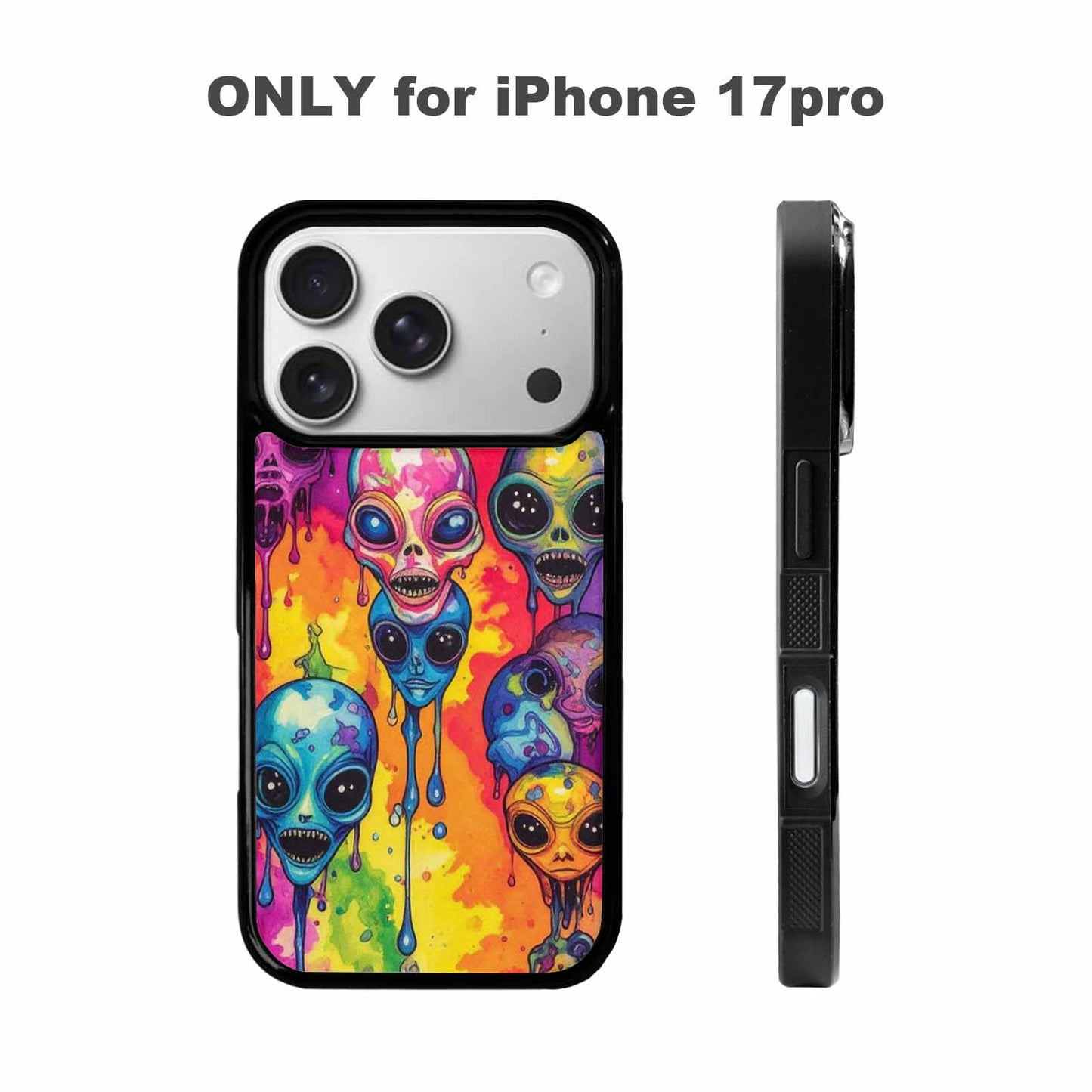 iPhone 17 Pro Case — Melting Aliens Pattern Hundreds Of Alien, Custom Art Phone Cover