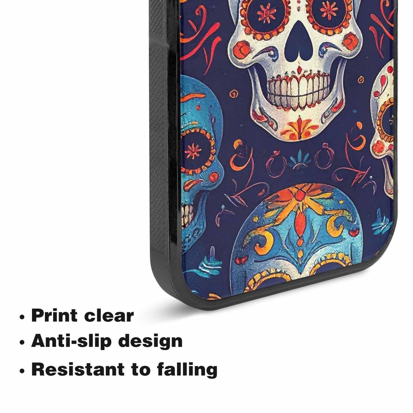 iPhone 15 Plus Case — Day Dead Sugar Skull Art 100s, Customized Protective Case