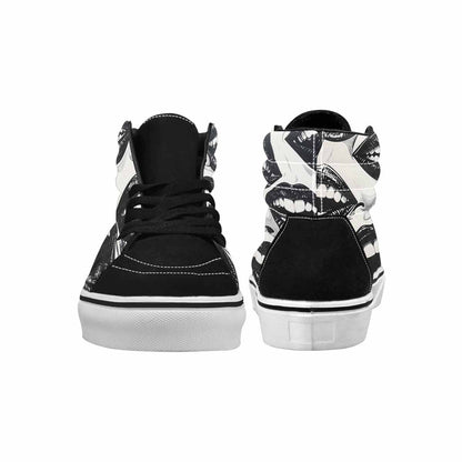 WOMEN'S Googly Cartoon Mouths High Top Canvas Dreamcore Custom Shoes