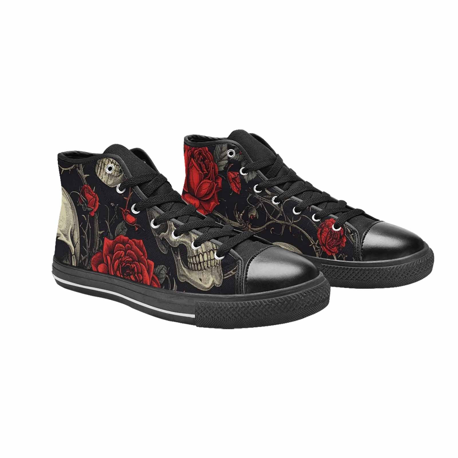 MEN'S Gothic Skulls Roses High Top Canvas Cottagecore Shoes