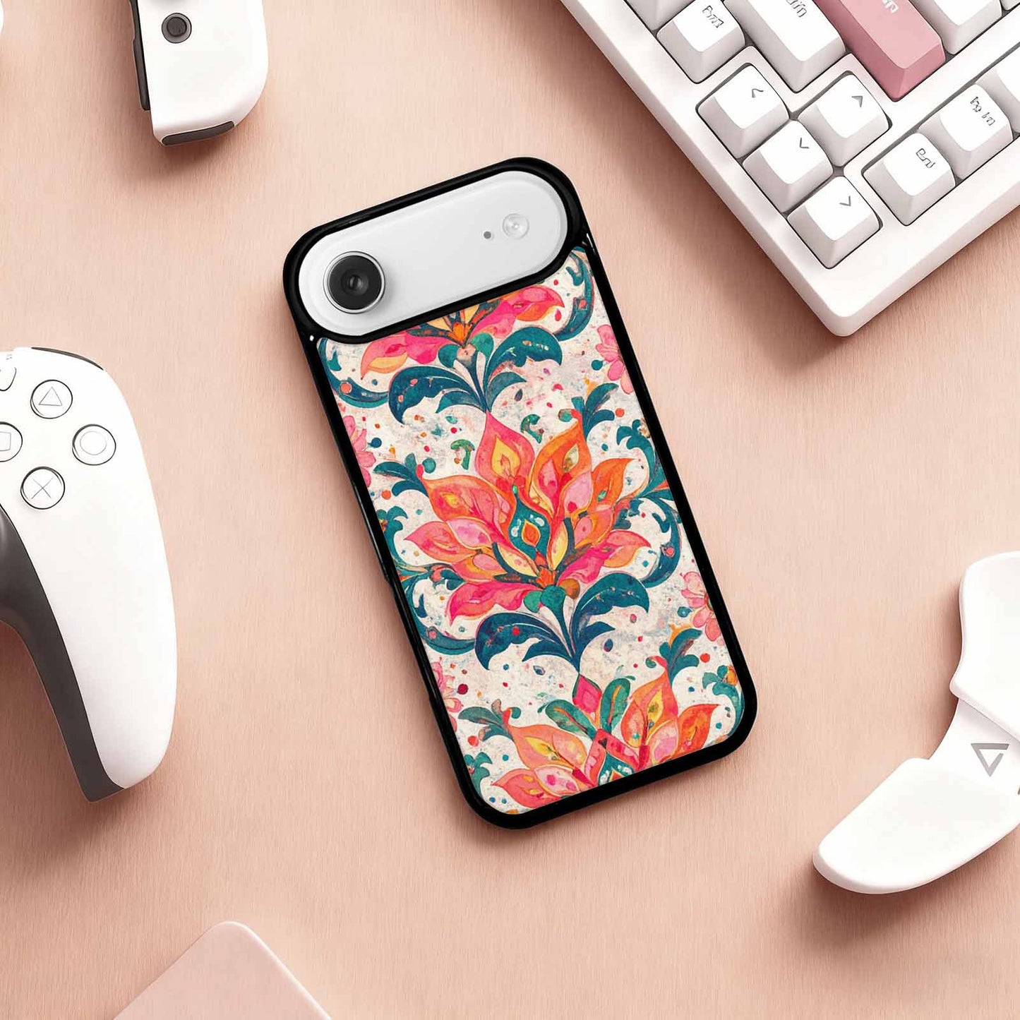 iPhone 17 Air Case — Marble Floral Art Seamless Pattern Floral, Custom Made Phone Cover