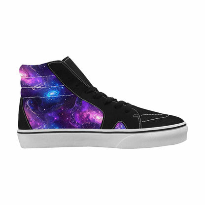 WOMEN'S Galaxy Snake Print High Top Canvas Surreal Shoes