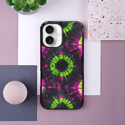 iPhone 16 Case — Acid Wash Tie Dye Neon, Custom Art Phone Cover