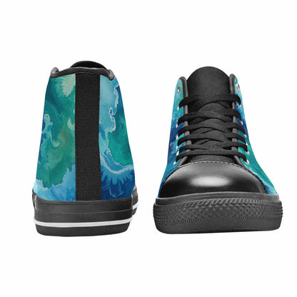MEN'S Tie Dye - High Top Canvas Aesthetic Custom Sneakers
