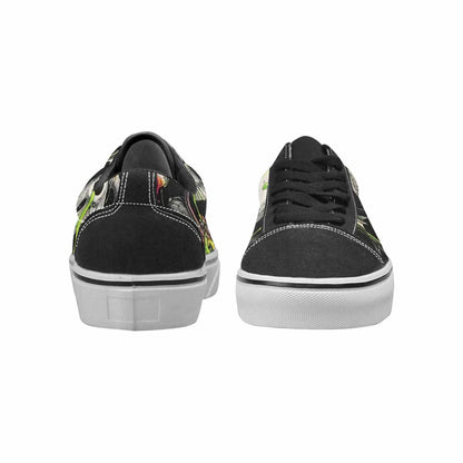 WOMEN'S Rainbow From Skull S Lace-Up Canvas Vibrant Chaos Sneakers