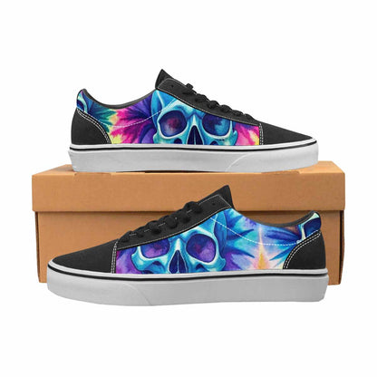 WOMEN'S Tie Dye Skulls Print Canvas Lace-Up Y2K Shoes